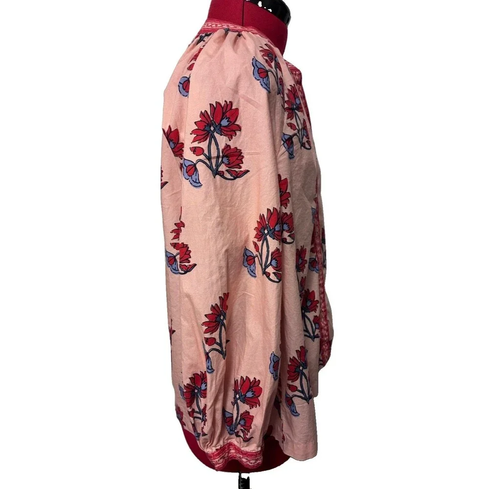 Tuckernuck Women’s Pink Floral Blouse Size Medium